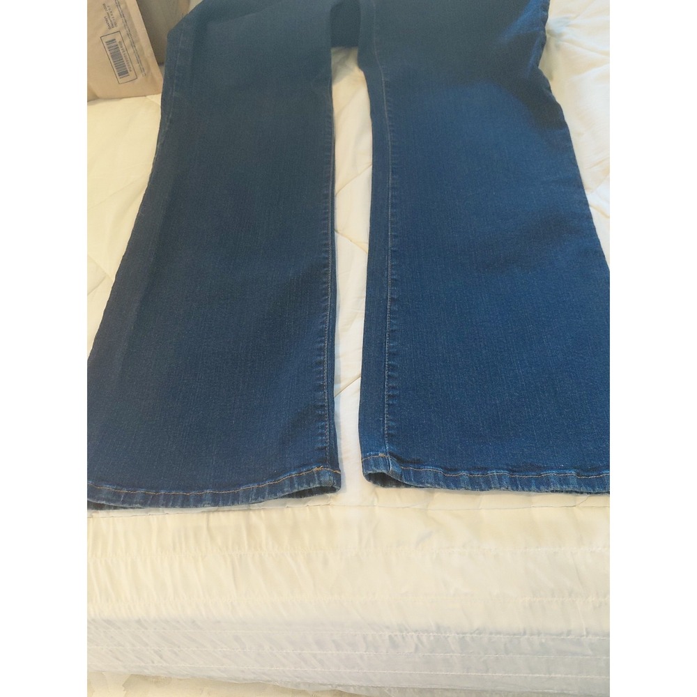 NYDJ Tummy Tuck Jeans Women's Size 18 Blue Denim Wide Leg Boho Western Y2k - Picture 11 of 11